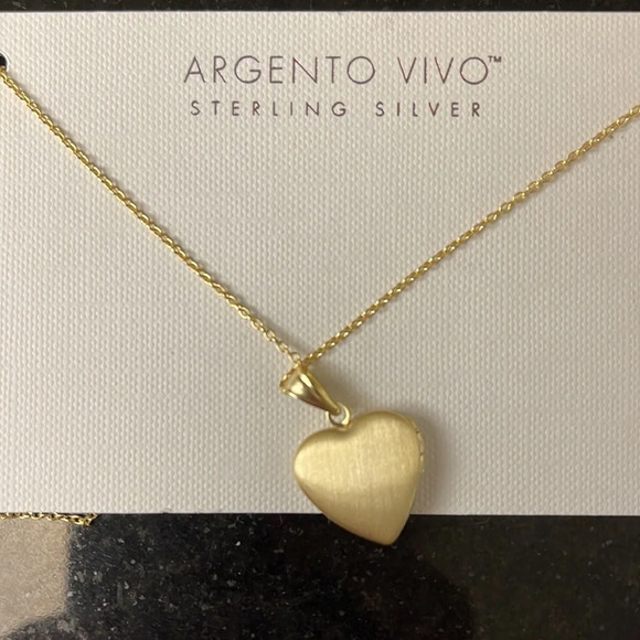 NWT Argento Vivo Heart Locket Necklace - Picture 5 of 6